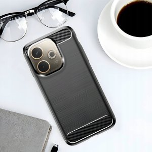 Etui do Oppo A5 Pro 5G (Czarne, Pancerne, Karbonowe, Ochronne, Plecki) 4