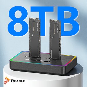 Stacja dokująca Reagle Stacja klonująca dyski SSD NVME PCIe M.2 USB-C 3.2 Kieszeń Adpater 20Gbps 7