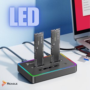 Stacja dokująca Reagle Stacja klonująca dyski SSD NVME PCIe M.2 USB-C 3.2 Kieszeń Adpater 20Gbps 8