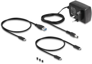 DeLOCK Konwerter USB Type-C na dyski 1 x SSD M.2 NVMe + 1 x SATA SSD/HDD z funkcją klonowania 3