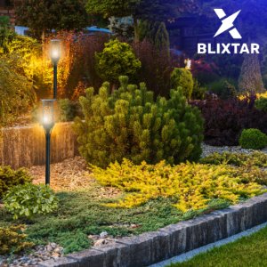 Blixstar BLIXTAR Zestaw 4x Lampa Solarna Pochodnia 33 LED, Ogrodowa Wbijana Latarnia Płomień 11