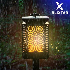 Blixstar BLIXTAR 4x Lampa Solarna 3w1 Ogrodowa LED, Lampion, Pochodnia Efekt Płomienia Latarnia 8