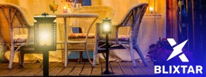 Blixstar BLIXTAR 8x Lampa Solarna 3w1 Ogrodowa LED, Lampion, Pochodnia Efekt Płomienia Latarnia 5