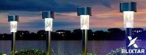 Blixstar BLIXTAR Lampa Solarna Ogrodowa Zewnętrzna Wbijany Słupek LED Lampka na Balkon 5 szt 5