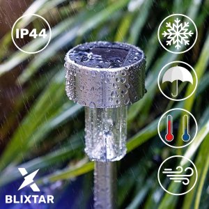 Blixstar BLIXTAR Lampa Solarna Ogrodowa Zewnętrzna Wbijany Słupek LED Lampka na Balkon 5 szt 6