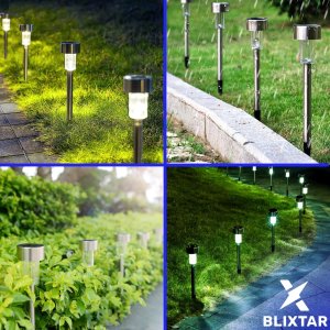 Blixstar BLIXTAR Lampa Solarna Ogrodowa Zewnętrzna Wbijany Słupek LED Lampka na Balkon 5 szt 7