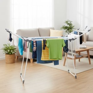 Stojąca suszarka na pranie odzież bieliznę składana balkonowa mocna rozsuwana XXL 11