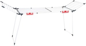 Stojąca suszarka na pranie odzież bieliznę składana balkonowa mocna rozsuwana XXL 4