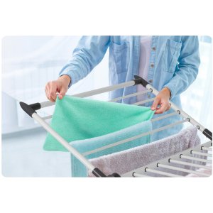 Stojąca suszarka na pranie odzież bieliznę składana balkonowa mocna rozsuwana XXL 5
