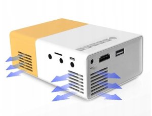 PRZENOŚNY MINI RZUTNIK PROJEKTOR LED FULL HD LAPTOPA TABLETA ZESTAW + PILOT 5