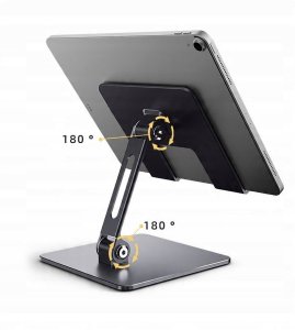 Regulowana podstawka pod laptop, tablet, telefon do 13" - srebrna 4