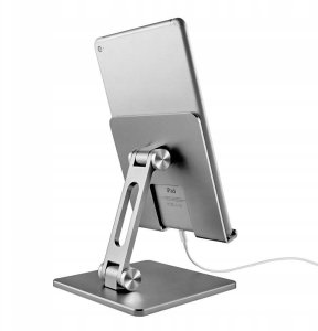 Regulowana podstawka pod laptop, tablet, telefon do 13" - srebrna 8