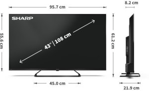 Telewizor Sharp | 43HP6265E | 43 | Smart TV | Google TV | UHD | Black 2