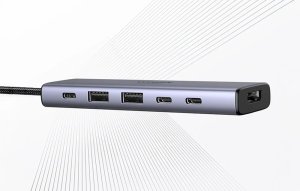 HUB USB Ugreen HUB UGREEN CM511 USB-C / HDMI 4K60Hz, 2xUSB-A 3.2, 2xUSB-C 3.2, USB-C PD 100W 6