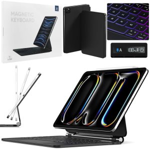 Etui Dux Ducis Keyboard (MK Series) z klawiaturą Bluetooth na iPad Pro 11" 2024 - czarna 14