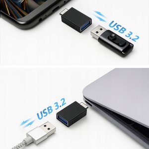 Adapter USB Wozinsky W10GY1S USB-A - USB-C Czarny  (5907769376757) 9