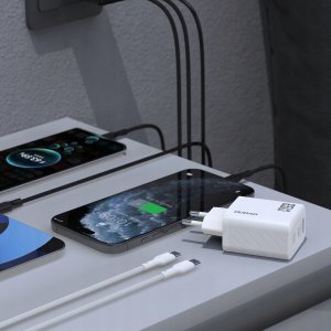 Ładowarka sieciowa Dudao A29 65W GaN 2 x USB-C + 1 x USB-A - biała 3