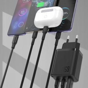 Ładowarka sieciowa Dudao A29C 65W GaN + kabel USB-C - czarna 3