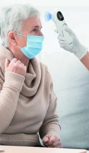 Termometr bezdotykowy na podczerwień TMB-SMART SCAN TECH-MED, automatyczny pomiar z kontrolą odległości, szybki i dokładny pomiar 7