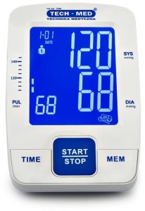 Ciśnieniomierz TMA-CONTROL 5 TECH-MED z funkcją mowy, pomiar podczas pompowania, pamięć 2x120, 22-42 cm 3