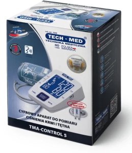 Ciśnieniomierz TMA-CONTROL 5 TECH-MED z funkcją mowy, pomiar podczas pompowania, pamięć 2x120, 22-42 cm 6