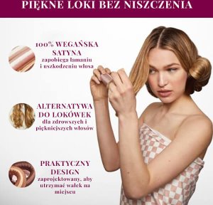Zestaw wałków SATIN 3 szt. - loki bez użycia ciepła YEYE Made in Nature Brązowy 5