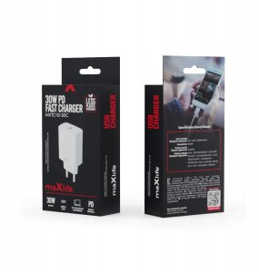 Maxlife ładowarka sieciowa PD QC MXTC-10-30C 1x USB-C 30W biała 4
