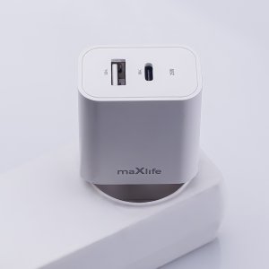 Maxlife ładowarka sieciowa PD QC MXTC-06-25AC 1x USB-C 1x USB 25W biała 4