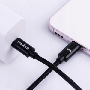 Maxlife kabel MXUC-12 USB-C - USB-C 1,0 m 100W czarny 3