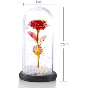 Extralink HOME WIECZNA RÓ?A W SZKLE?WIEC?CA LED CZERWONA W-860 3