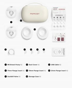 Laktator U-grow Momcozy M5 Double Breast Pump Red, 160ml 4