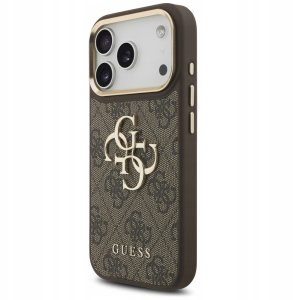 Etui Guess 4G Big 4G Classic Logo Big    Strap Metal Buttons do iPhone 17 Pro brązowy 2