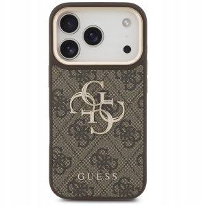 Etui Guess 4G Big 4G Classic Logo Big    Strap Metal Buttons do iPhone 17 Pro brązowy 3