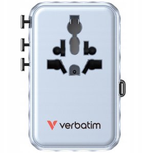 Verbatim Travel Adapter EU/UK/US GaN 2xUSB-C/2xUSB-A/1xUSB-C PD 100W blue 30192 4