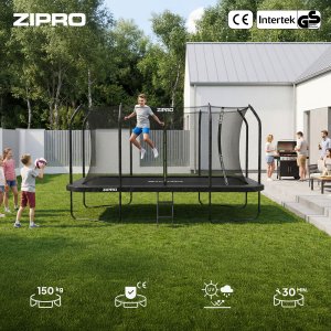 Trampolina ogrodowa Zipro Jump Pro Quadro z siatką wewnętrzną 427 x 244 cm 2