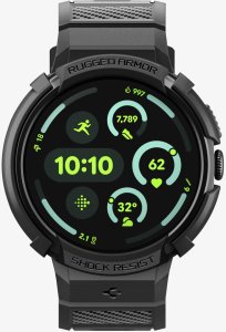 Spigen Rugged Armor, matte black - Google Pixel Watch 4 41mm 2
