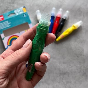 Farby w tubie z pędzelkiem Apli Kids - Kolory podstawowe 6 szt. 6