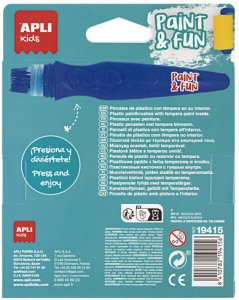 Farby w tubie z pędzelkiem Apli Kids - Kolory podstawowe 6 szt. 9