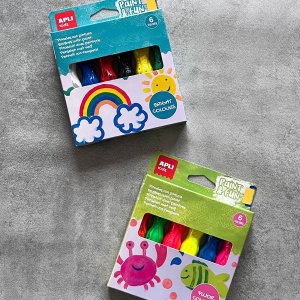 Farby w tubie z pędzelkiem Apli Kids - Kolory neonowe 6 szt. 4