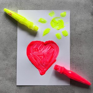 Farby w tubie z pędzelkiem Apli Kids - Kolory neonowe 6 szt. 7