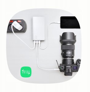 Greencell PowerPlay 30 - czarny powerbank 30 000mAh, 22,5W, 4 porty 16