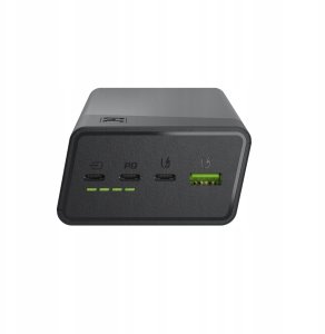 Greencell PowerPlay 30 - czarny powerbank 30 000mAh, 22,5W, 4 porty 4