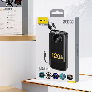 Powerbank Dudao Powerbank Dudao K13Pro 20000mAh z wbudowanym kablem czarny 9