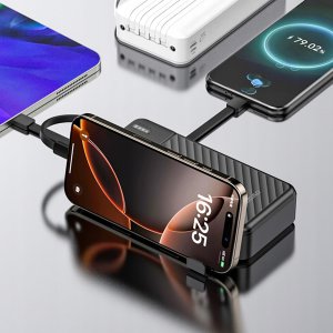 Powerbank Dudao K11 Pro 20000mAh z wbudowanymi kablami czarny 12