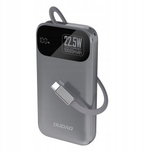Powerbank Dudao K31 10000 mAh 22,5W PD z wbudowanym kablem szary 6