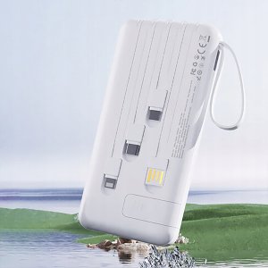 Powerbank Dudao K11 Pro 20000mAh z wbudowanymi kablami biały 3