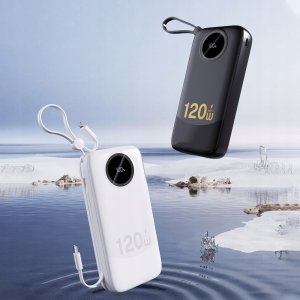 Powerbank Dudao K13Pro 20000mAh z wbudowanym kablem biały 14