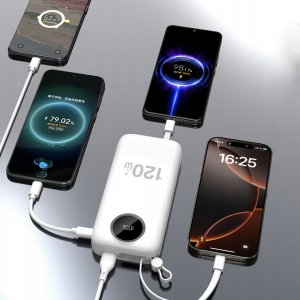 Powerbank Dudao K13Pro 20000mAh z wbudowanym kablem biały 2