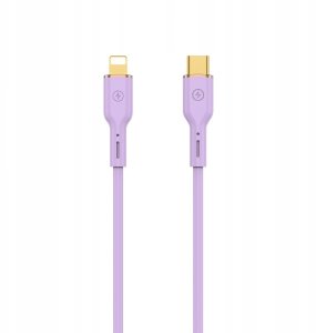 WIWU kabel YQ01 USB-C - Lightning 30W 1,2m fioletowy 2