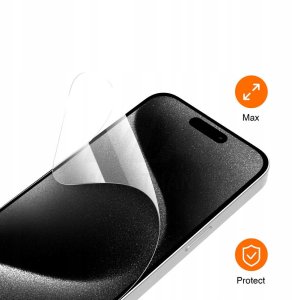 VMAX Vmax folia ochronna niewidoczna folia TPU pełne pokrycie do iPhone 15 Plus 6,7" 3